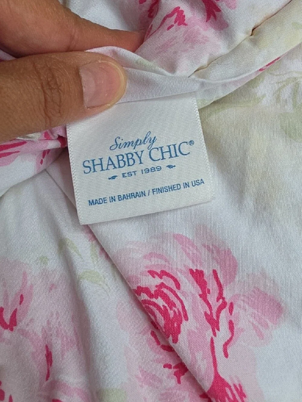 > RACHEL ASHWELL SHABBY CHIC PEONY ROSES RUFFLED COMFORTER SET